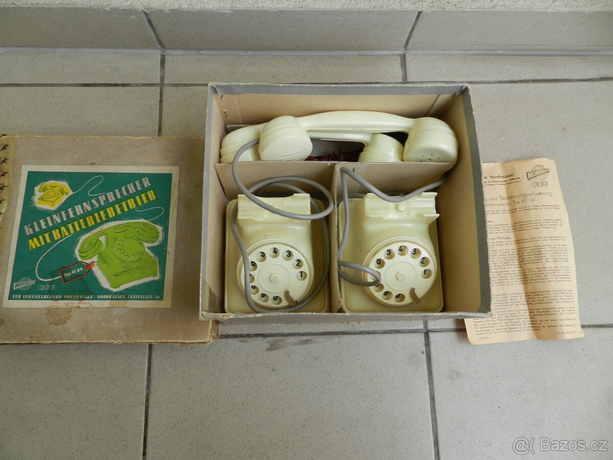 RETRO DĚTSKÉ TELEFONY - NORDFERN 60 léta DDR