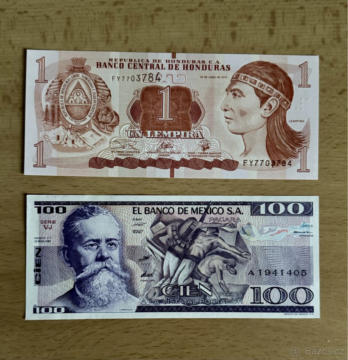 Prodam bankovky Mexiko a Honduras-UNC-