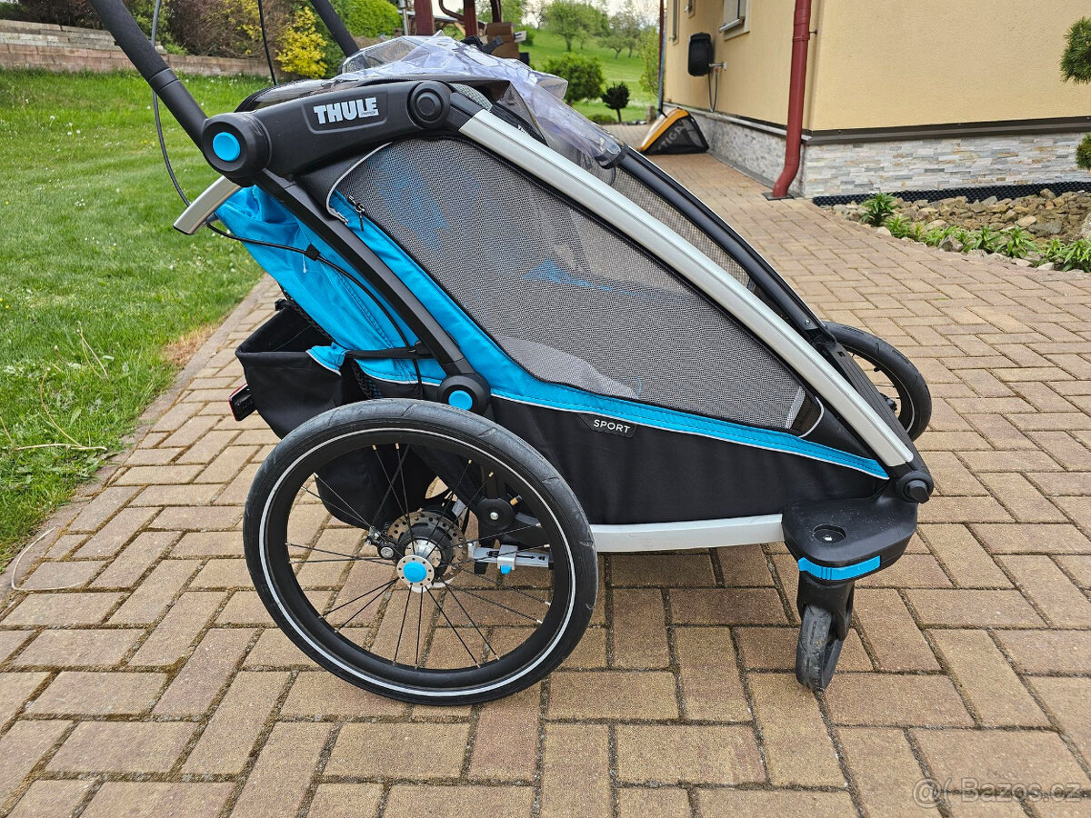 Thule Chariot Sport 2 pro 2 děti s plnou výbavou
