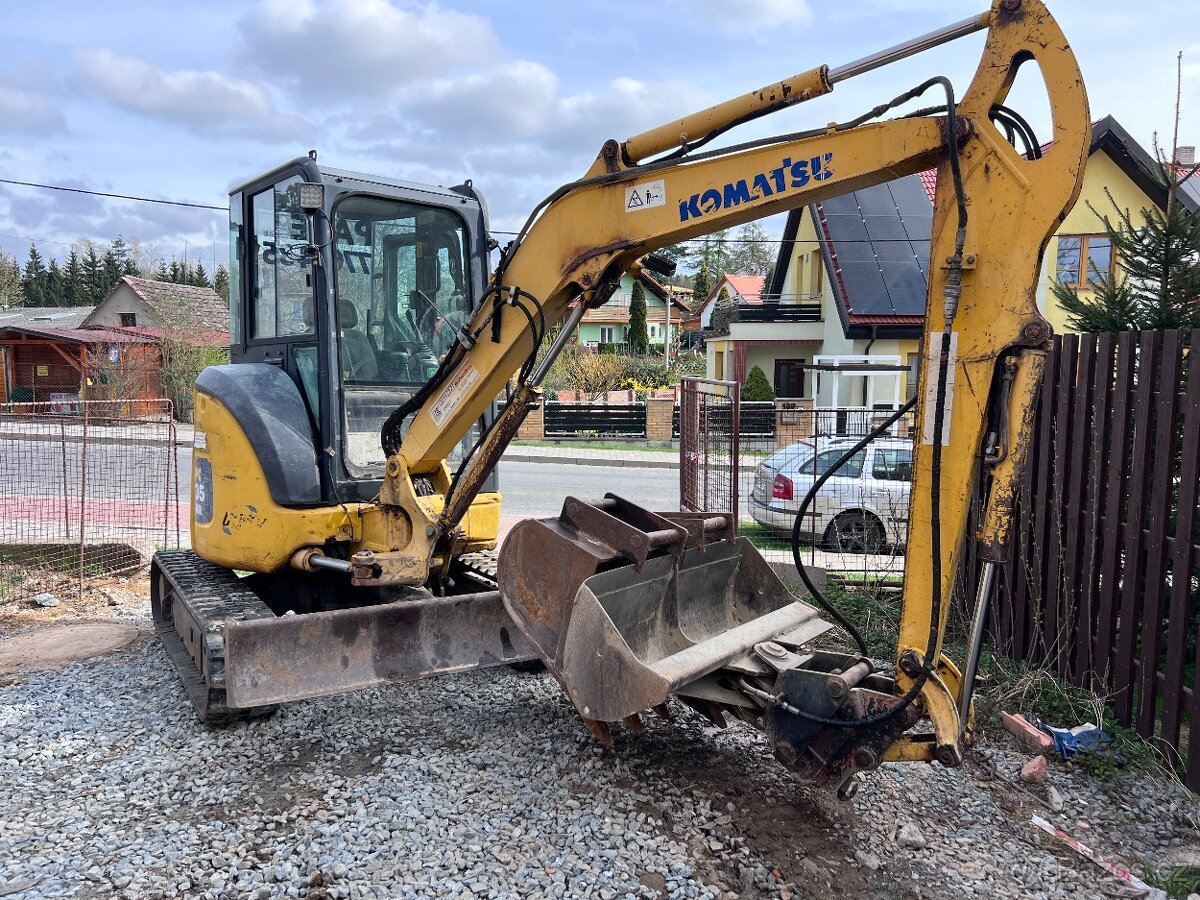🟡KOMATSU PC35MR-2, r. 2007, 3 lžíce, TOP stav