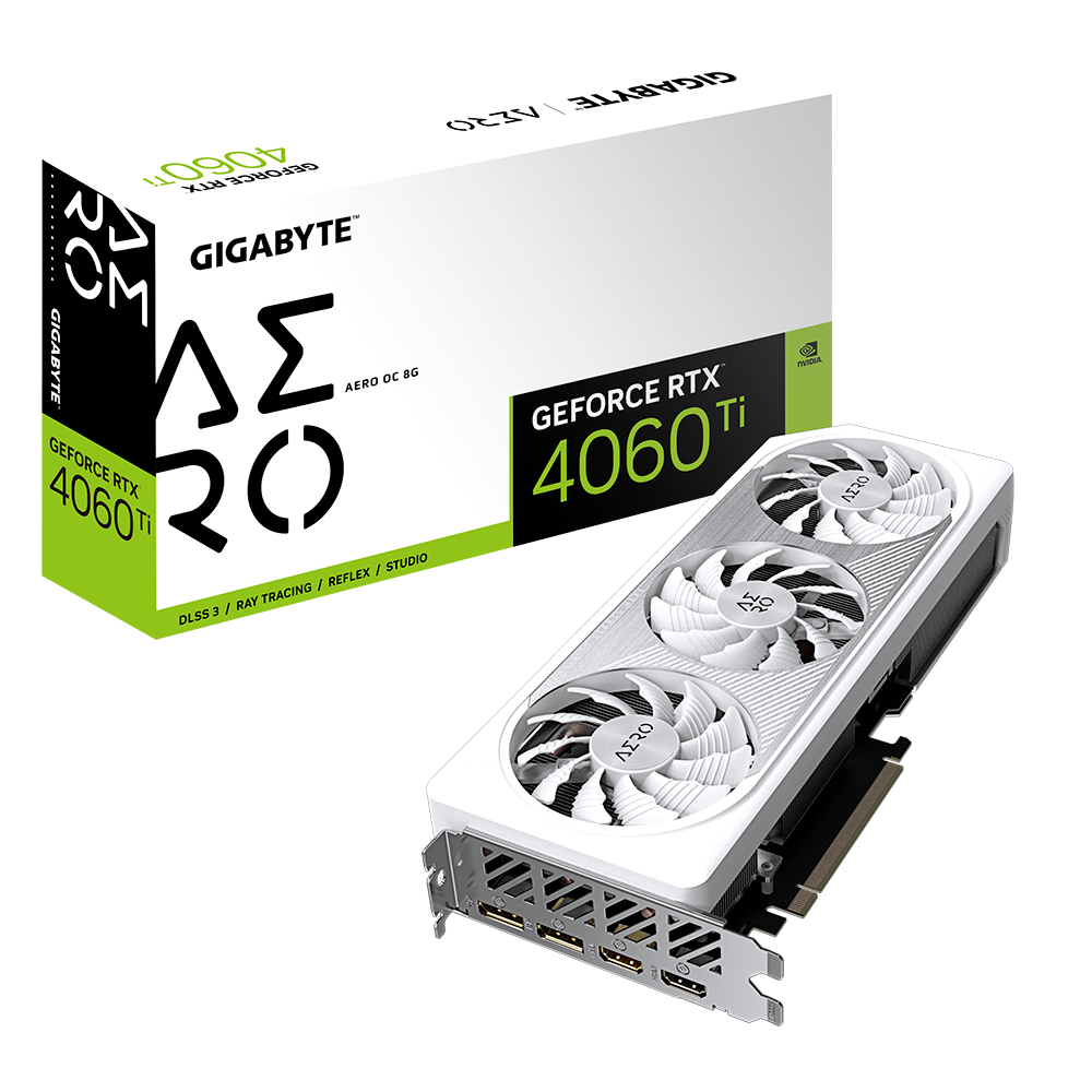 GIGABYTE GeForce RTX 4060 Ti AERO OC - bílá