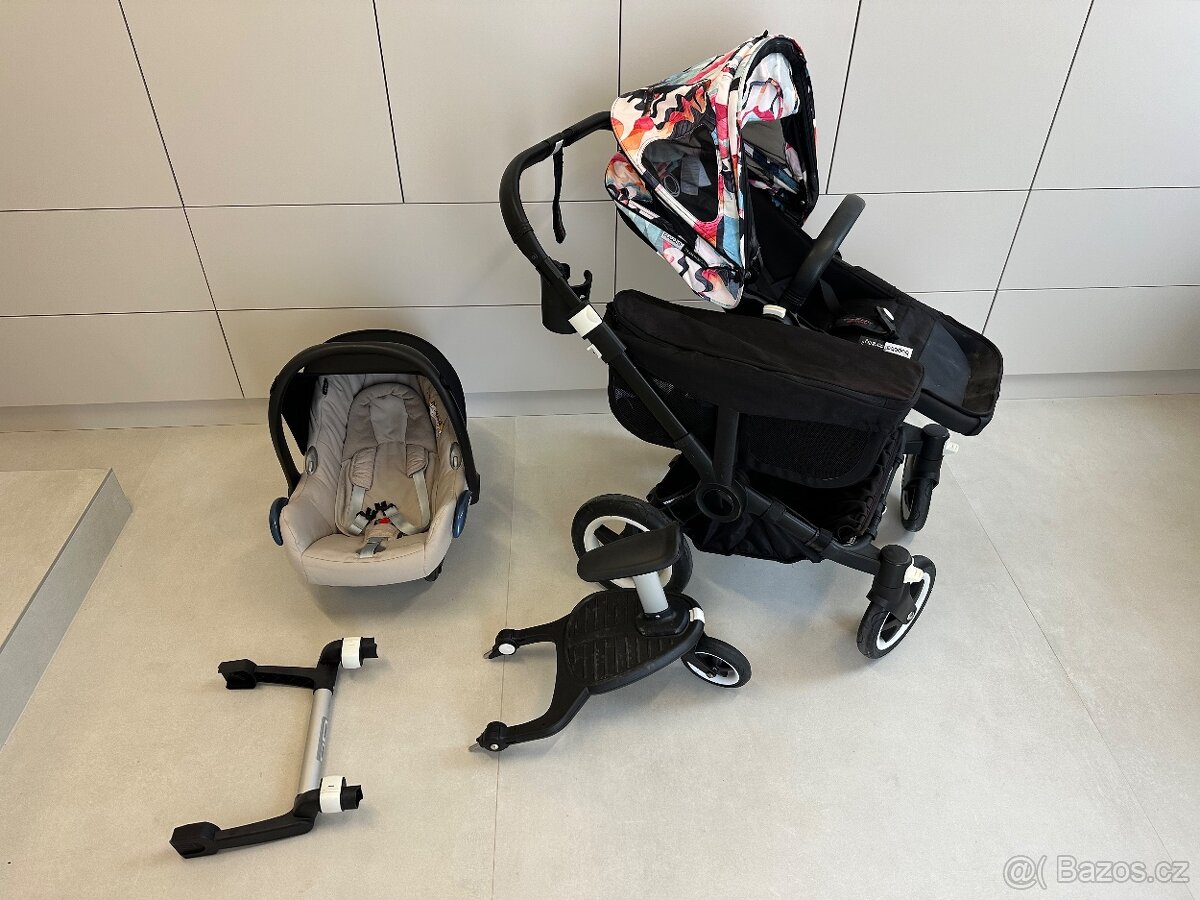 Komplet bugaboo donkey kočarék + autosedačku a stupátko