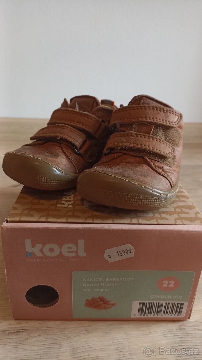 Celoroční Barefoot boty značky koel, velikost 22