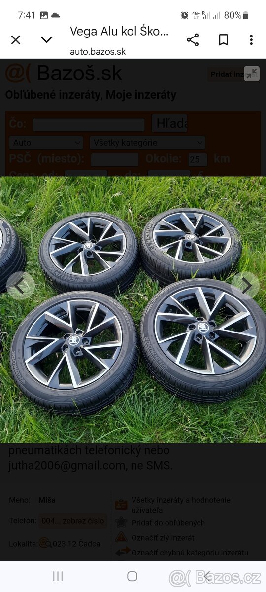 Vega alu kola Superb 3 i 4 Passat R18 ET44