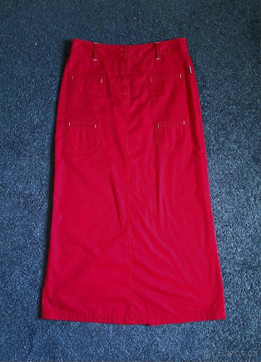 Červená jeansová sukeň Maribo