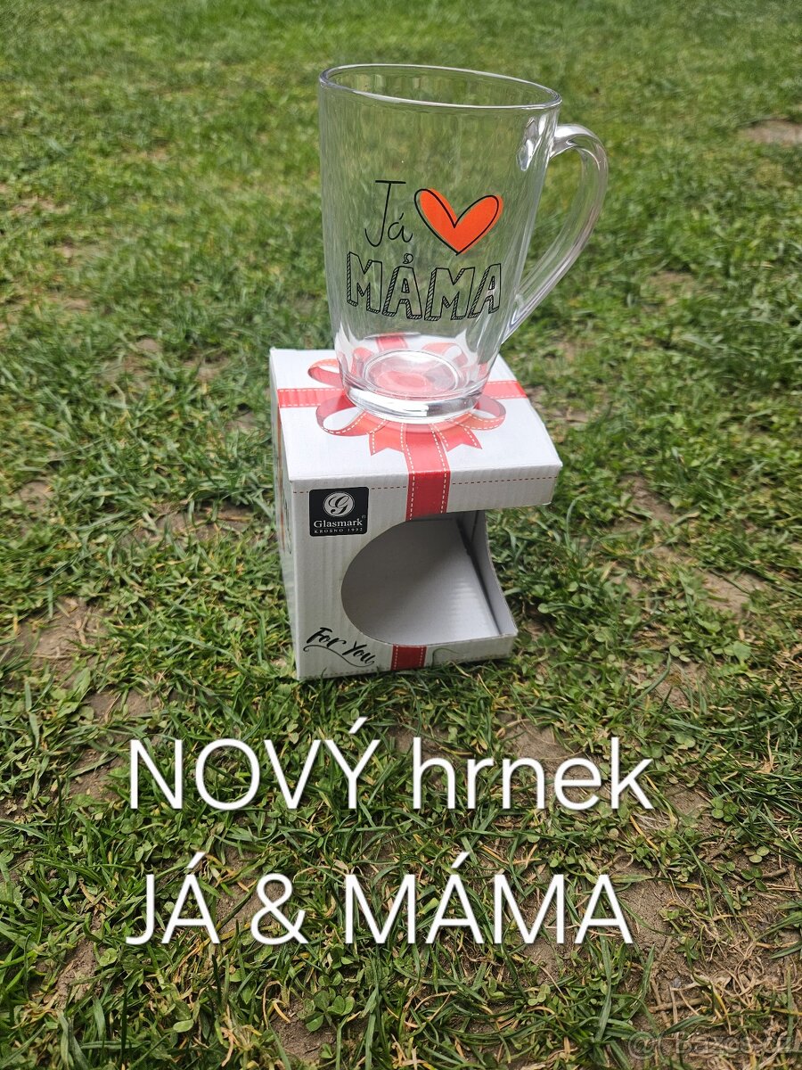 NOVÝ skleněný hrnek pro mámu