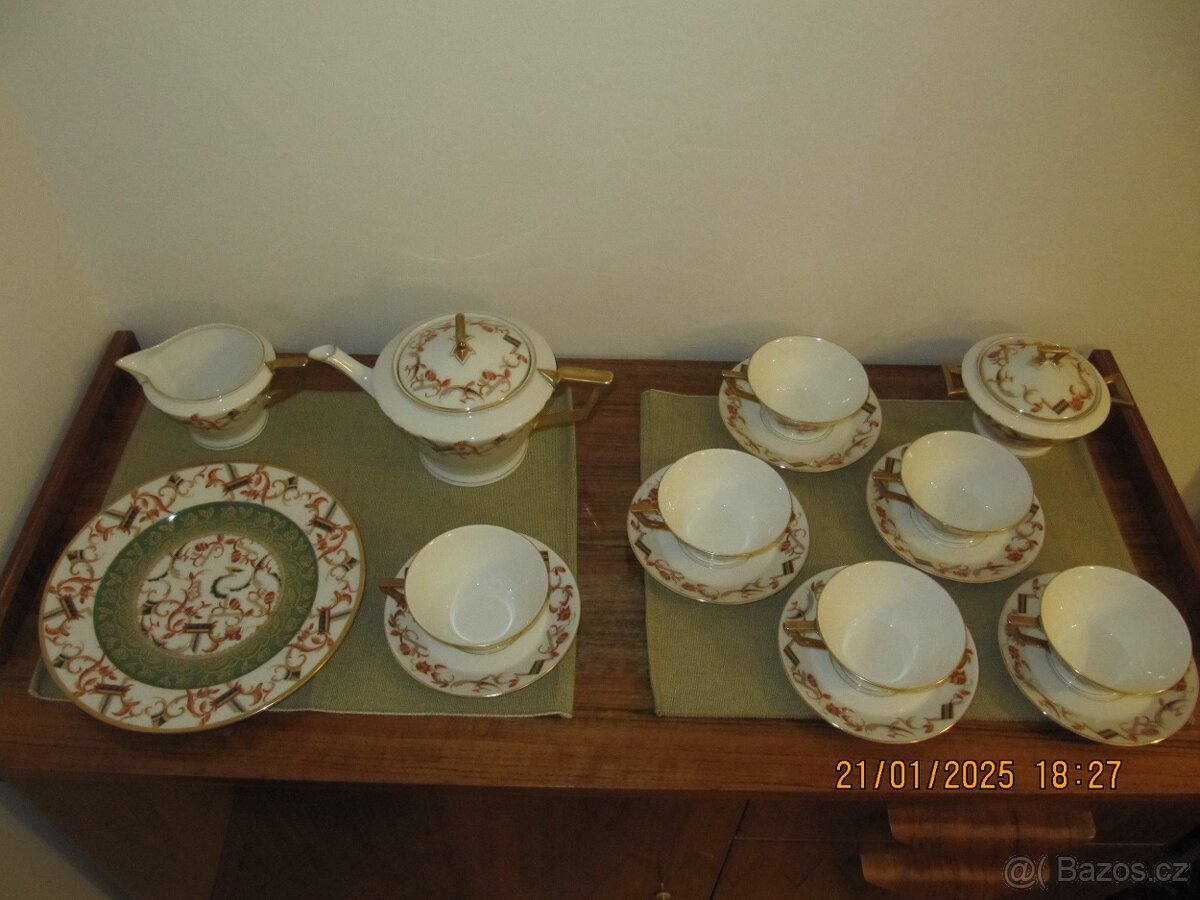 porcelánový servis Art deco