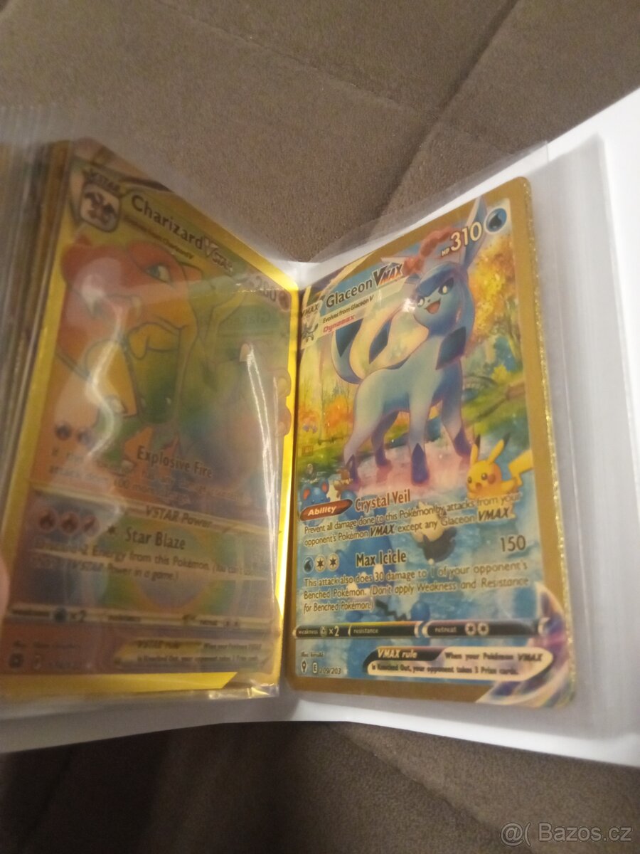 Prodám pokémon album se zlatimy kartami