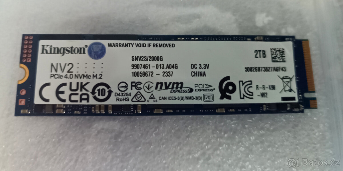 2TB PCIe 4.0 NVMe M.2 Kingston NV2
