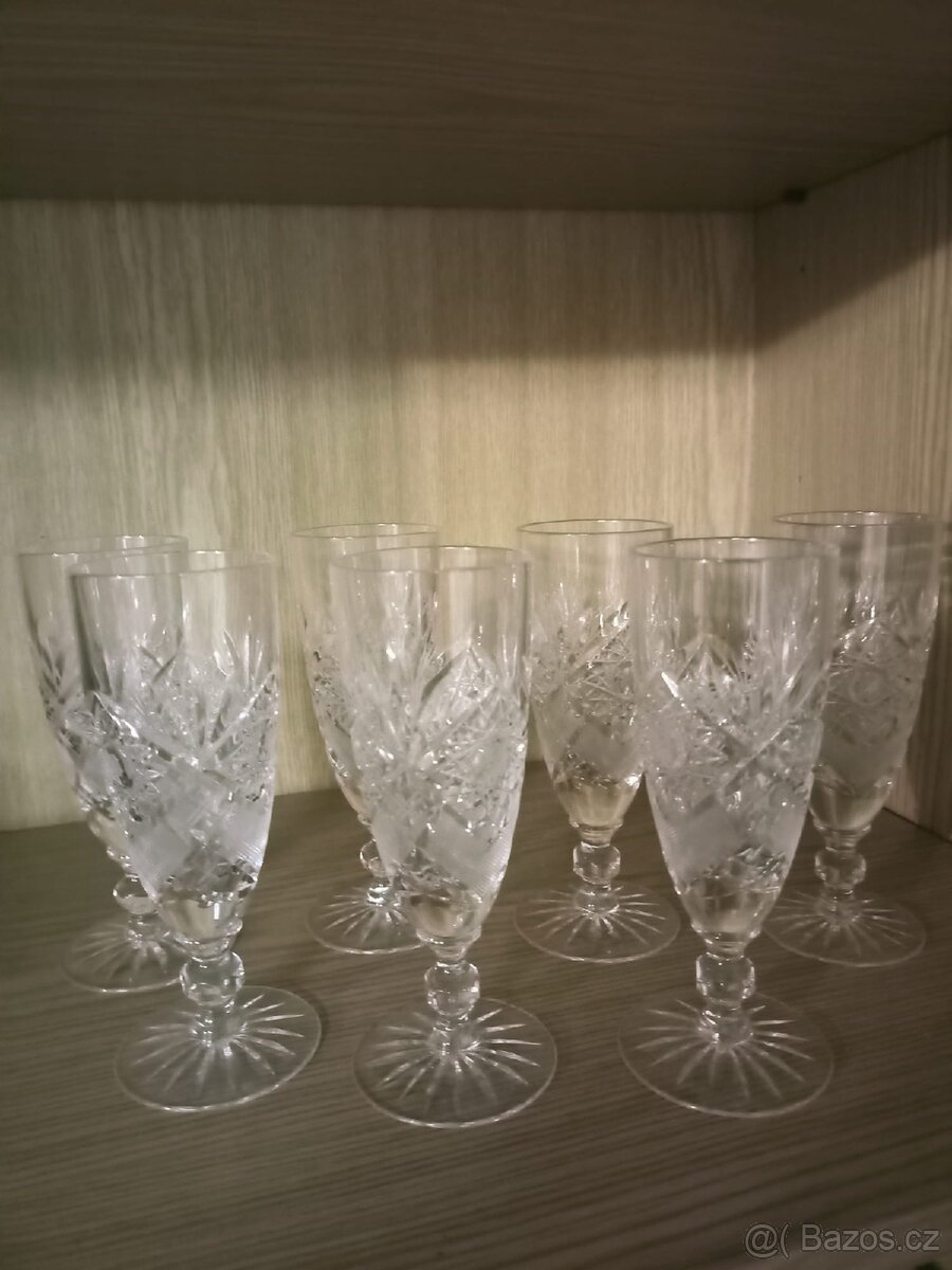 Broušené skleničky