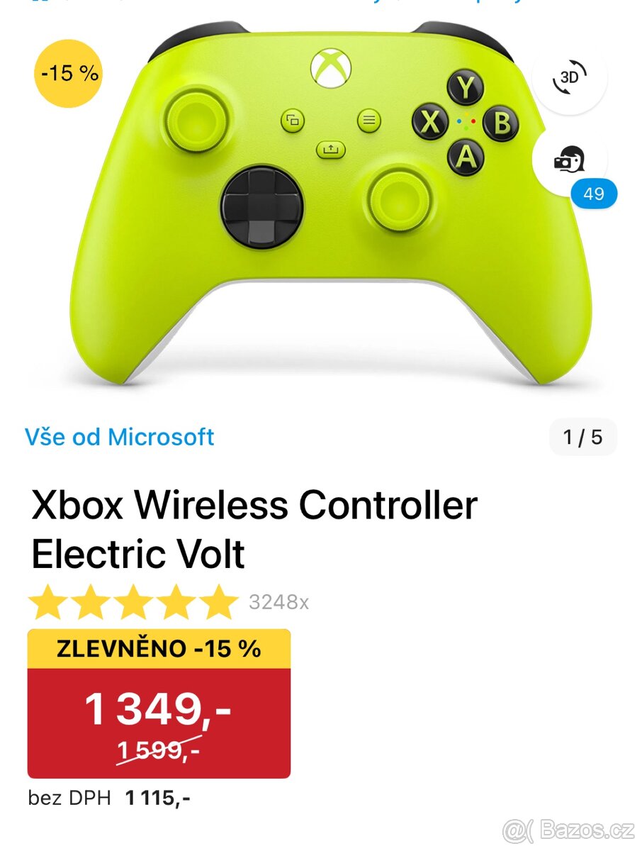 Xbox Wireless Controller Electric Volt