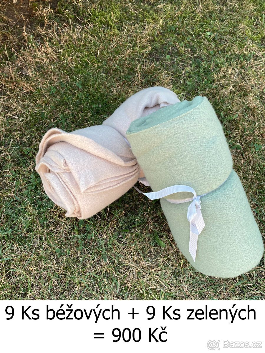 Deky (zelená + béžová) - 18 ks