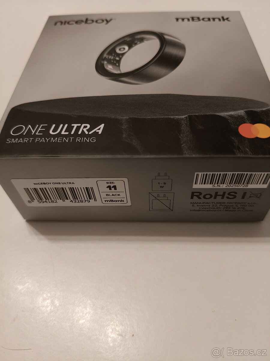 Chytrý platební prsten Niceboy One Ultra, velikost 11