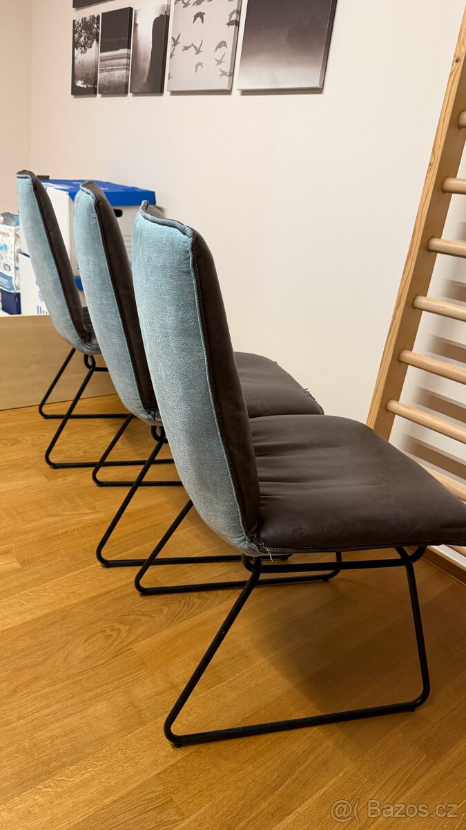 Čalouněné jídelní židle, křesla, 5ks, cena za všechny 1000Kč