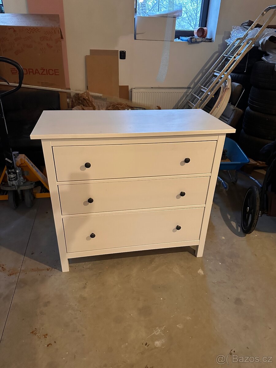 IKEA HEMNES komoda se 3 zásuvkami bílá
