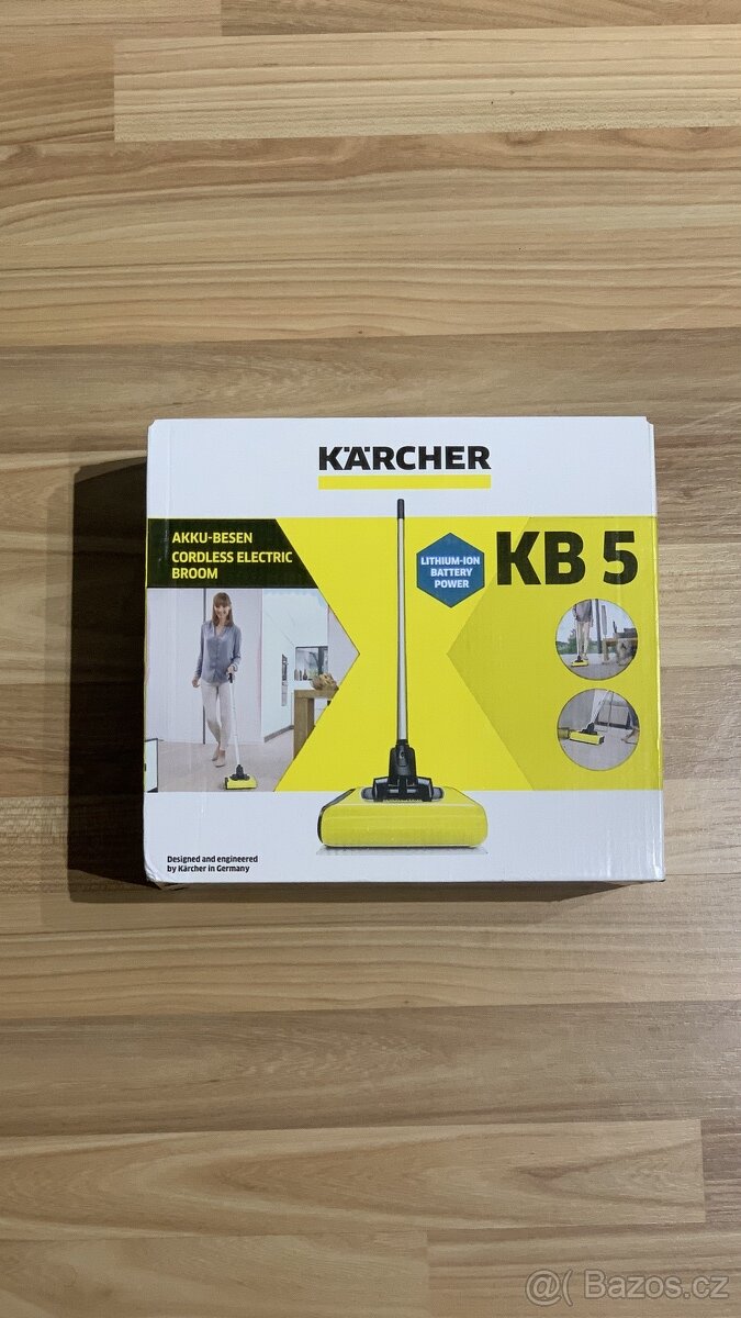 Karcher KB 5 AKU koště/zametač/vysavač-tichý oproti vysavači