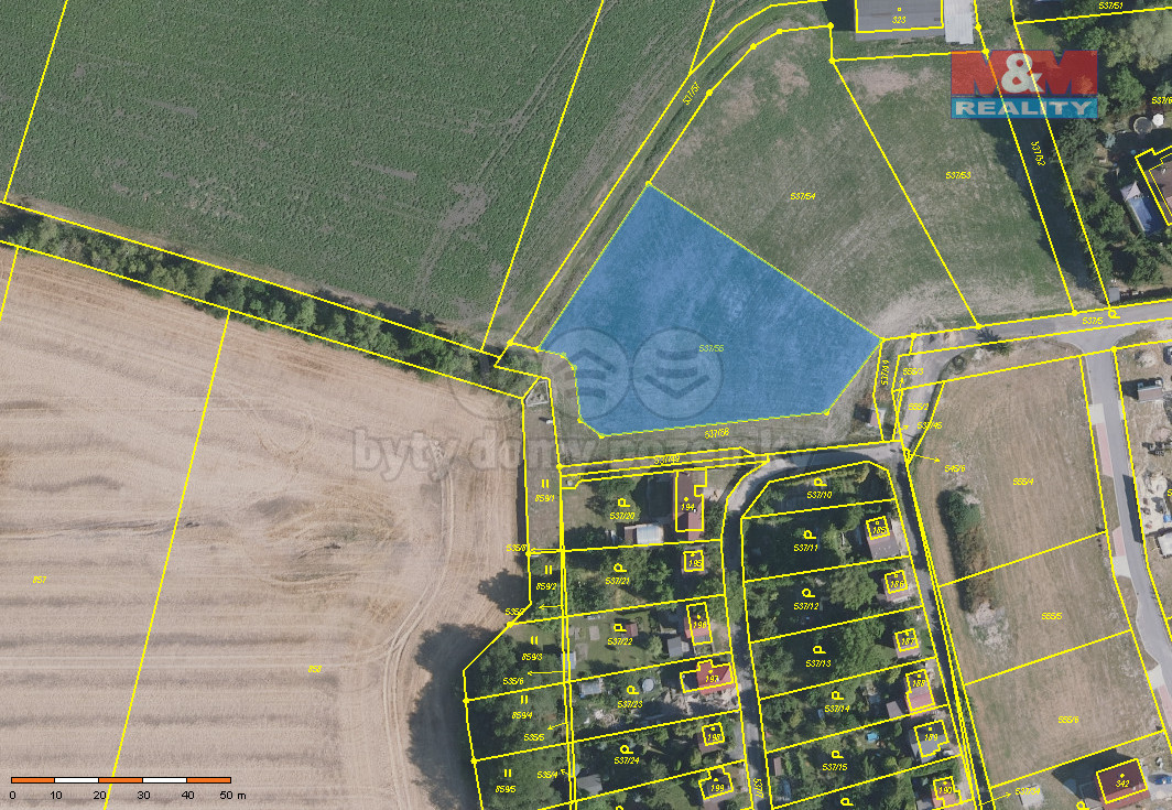 Prodej pozemku k bydlení, 2577 m², Charvatce