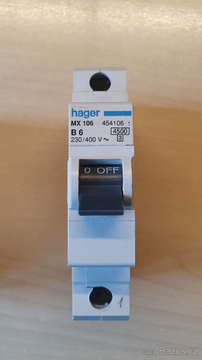 Jistič Hager B6