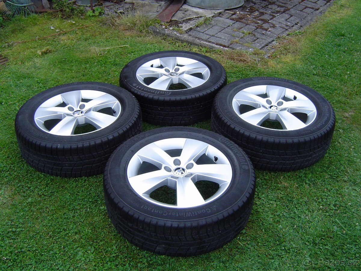 4 X ZIMÍ HLINÍKOVÁ KOLA ŠKODA SCALA 205/ 60 R 16.TOP