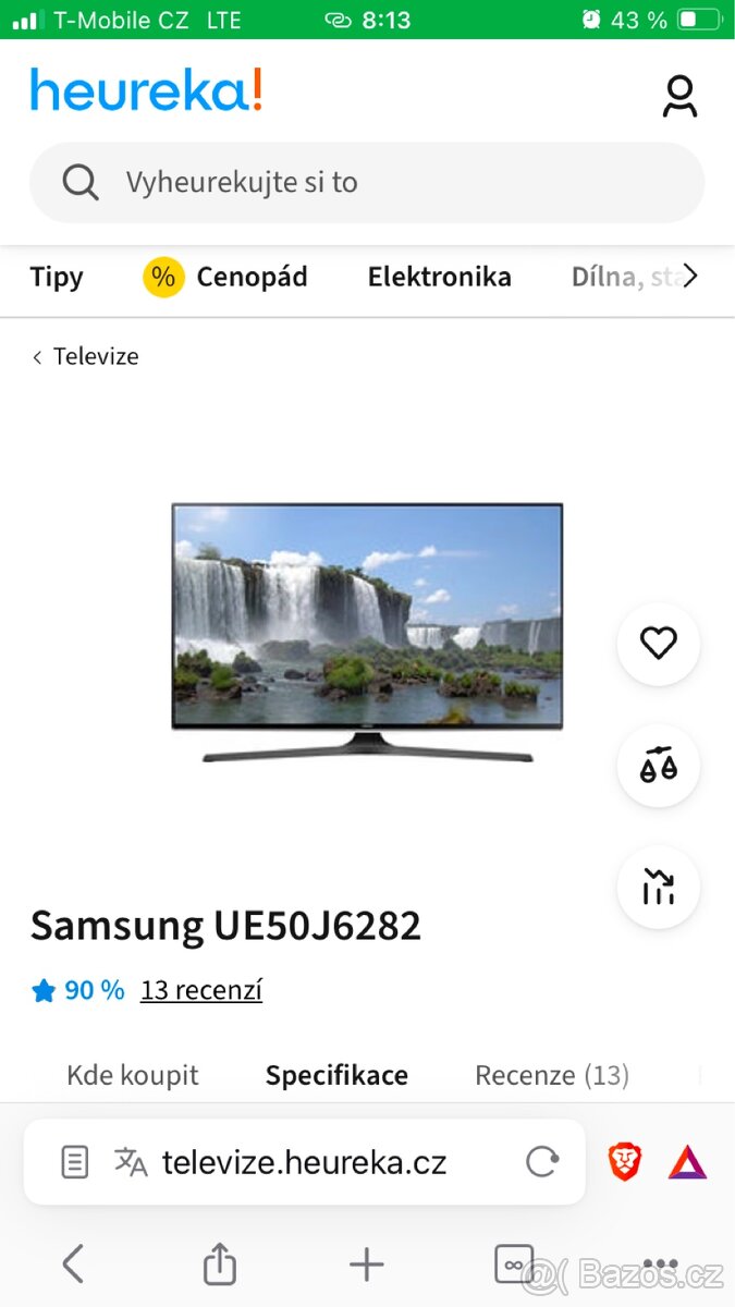 Prodám Smart TV Samsung UE50J6282SU