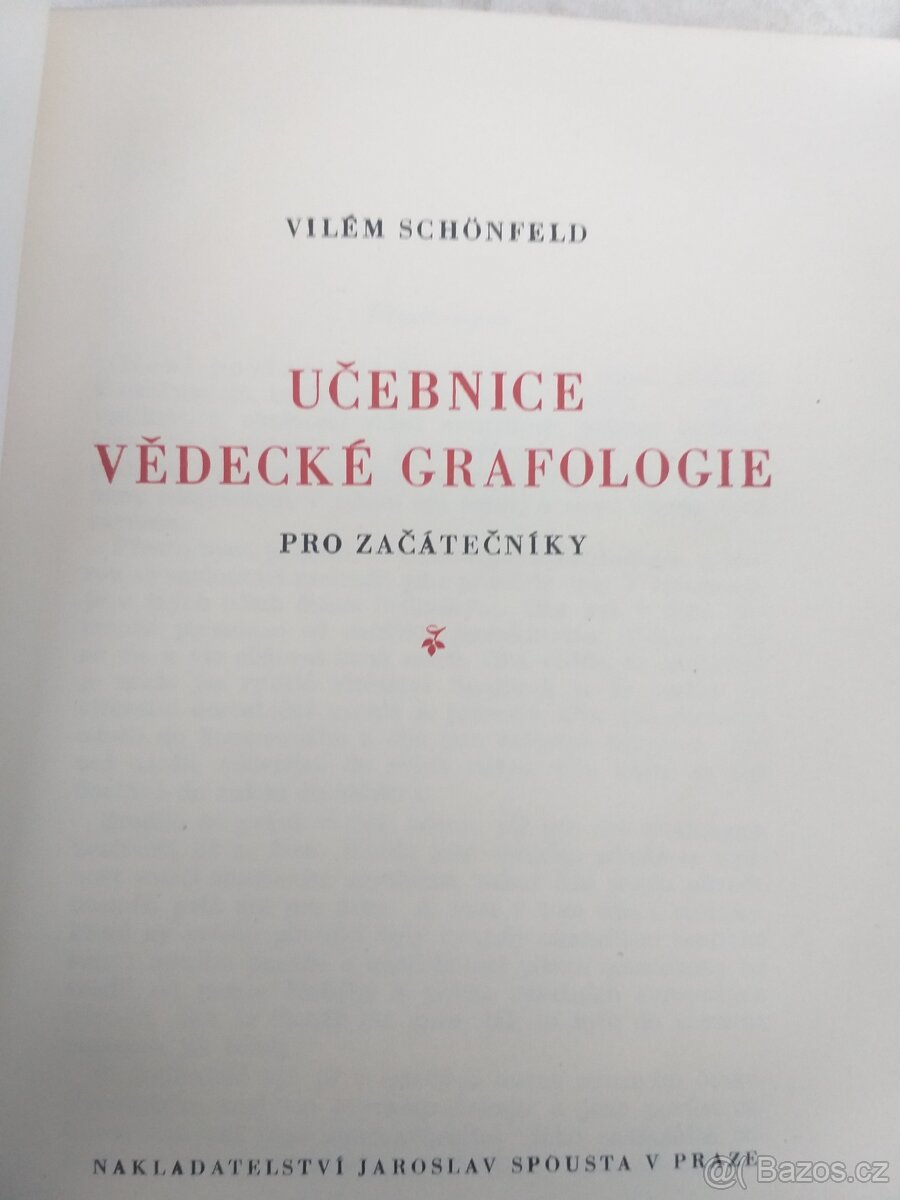UČEBNICE VĚDECKÉ GRAFOLOGIE PRO ZAČÁTEČNÍKY 1948