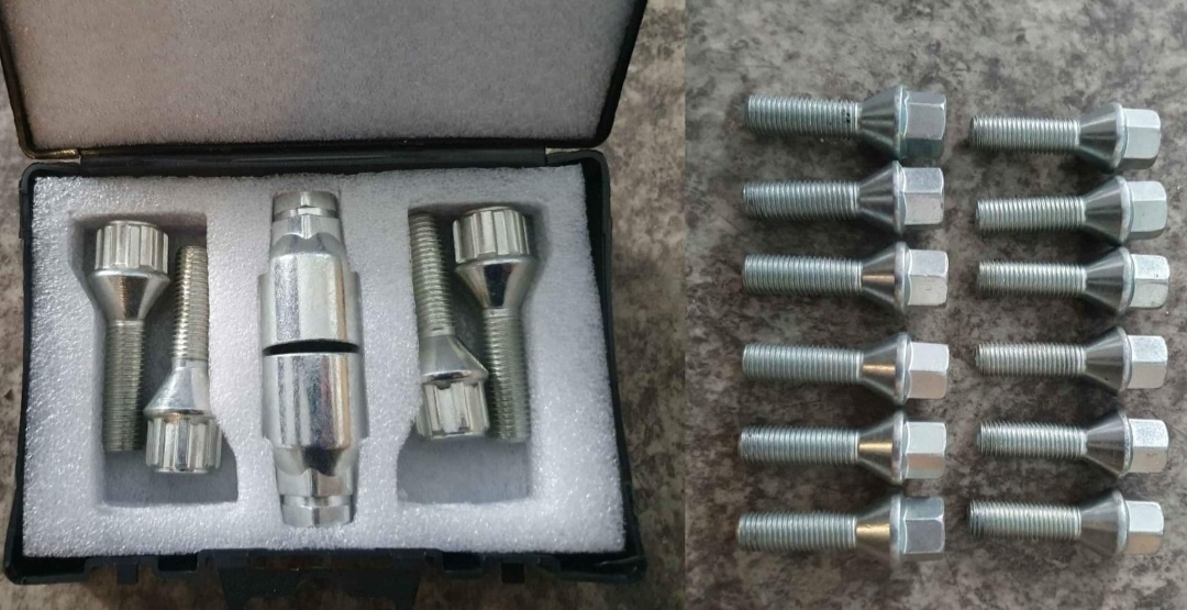 Bezpečnostní, pojistné šrouby + kolové šrouby