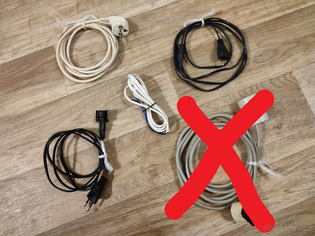 kabel, el. vodič, různé druhy a délky III.