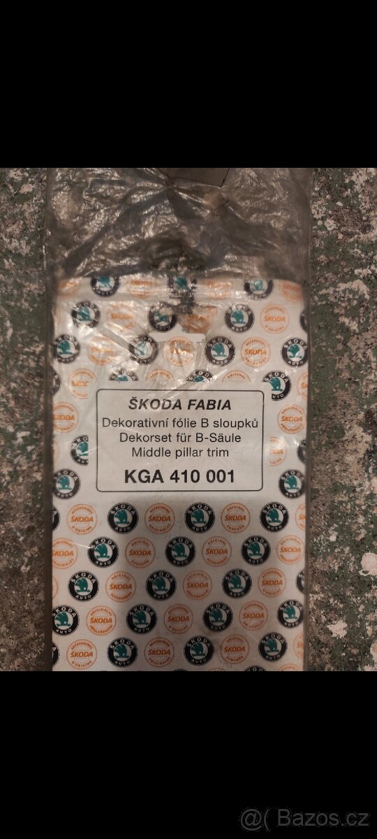 Škoda Fabia dekorativní fólie B-sloupků