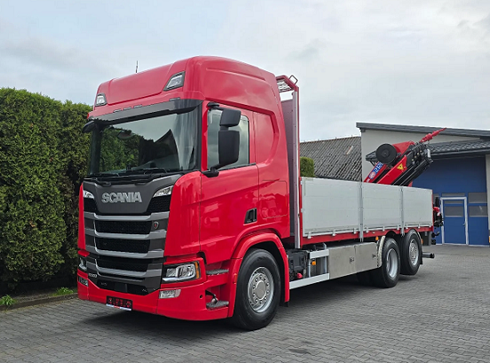 Scania R500 6x2 - valník s hydraulickou rukou