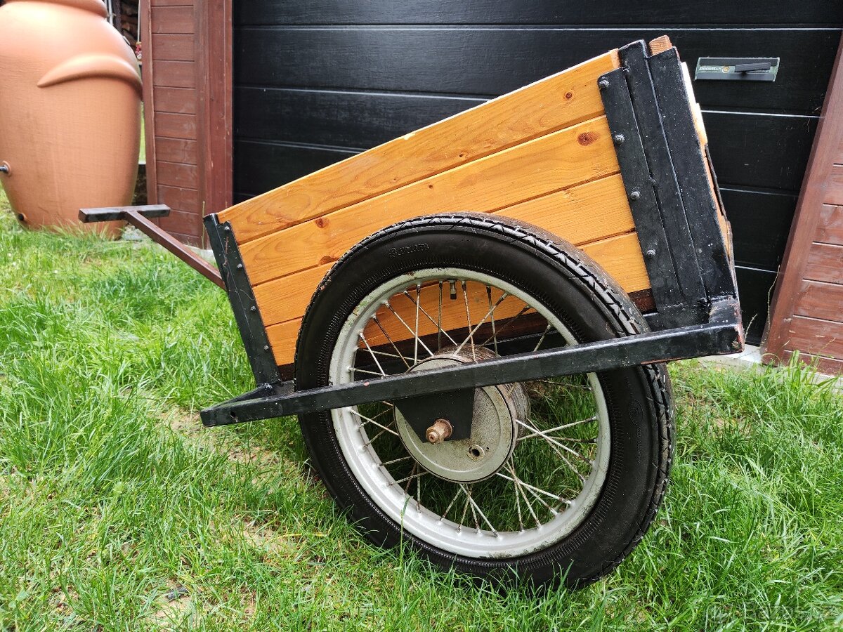 Vozík dvoukolák za motorku, čtyřkolku - kola Jawa
