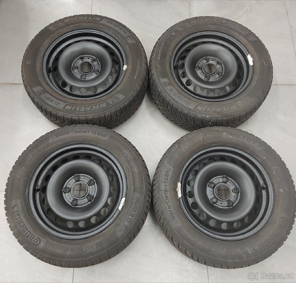 Zimní sada kol (DOT2020) 5x112 R15 Michelin/Conti 195/65