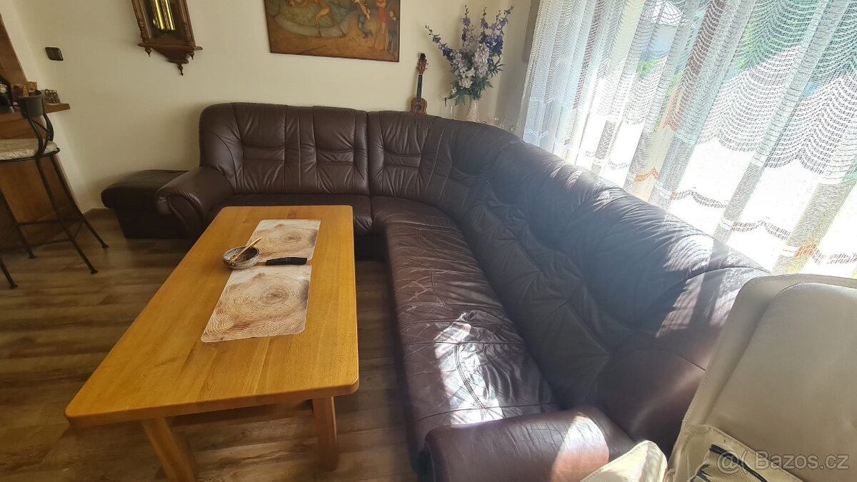 Kožená sedačka