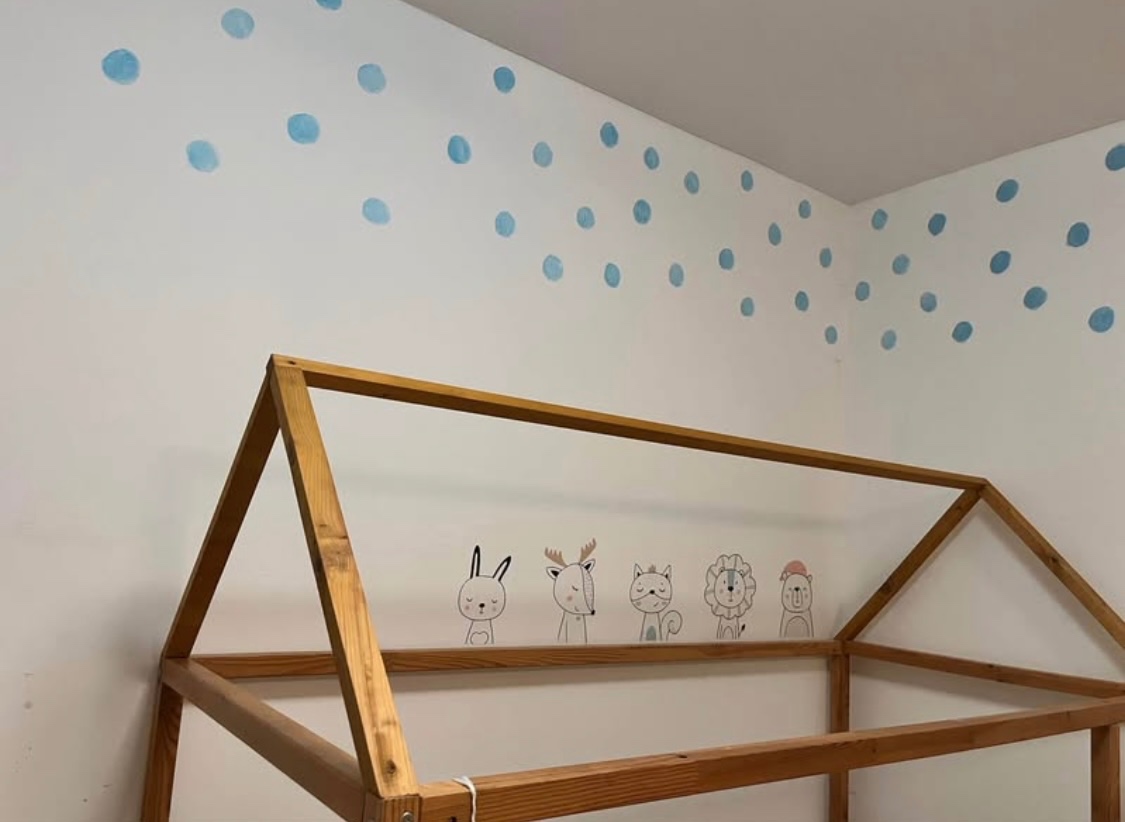 Střecha domečková dětská postel ikea kura