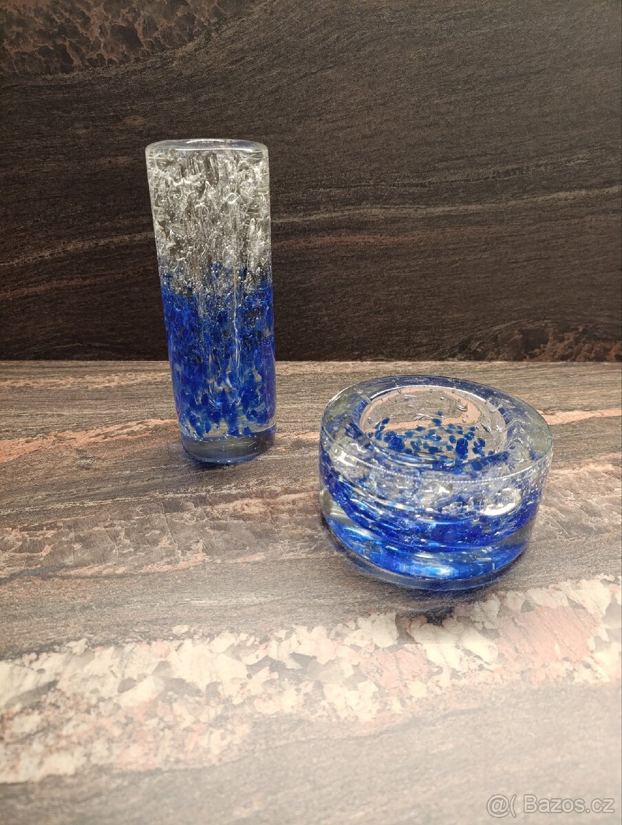 Váza hutní sklo ÚUŘ Praha sklárna Škrdlovice