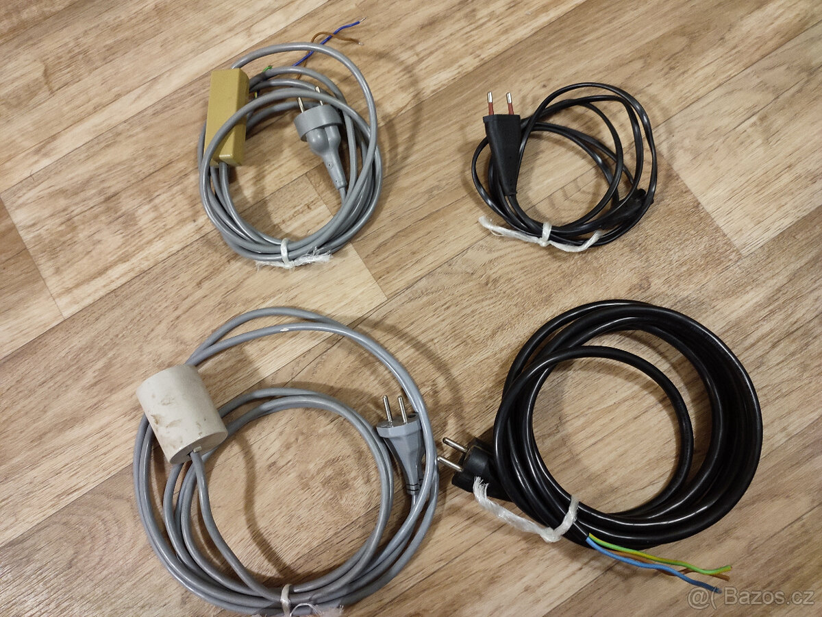 kabel, el. vodič, různé druhy a délky IV.