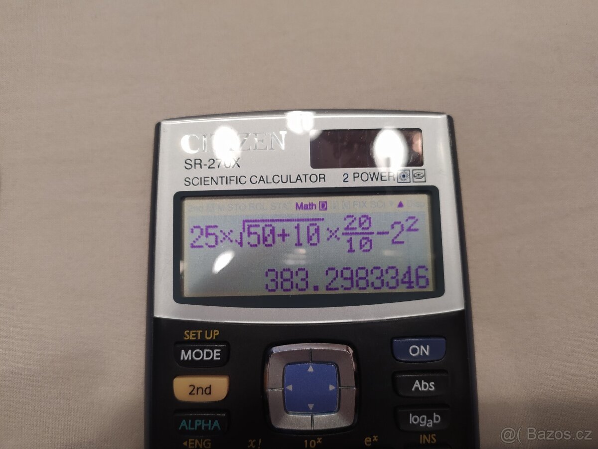 Vědecká kalkulačka Citizen SR 270 X