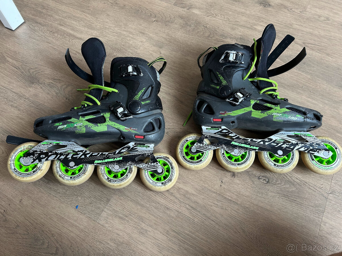 Kolečkové brusle Rollerblade – na díly, ložiska SG9, kolečka