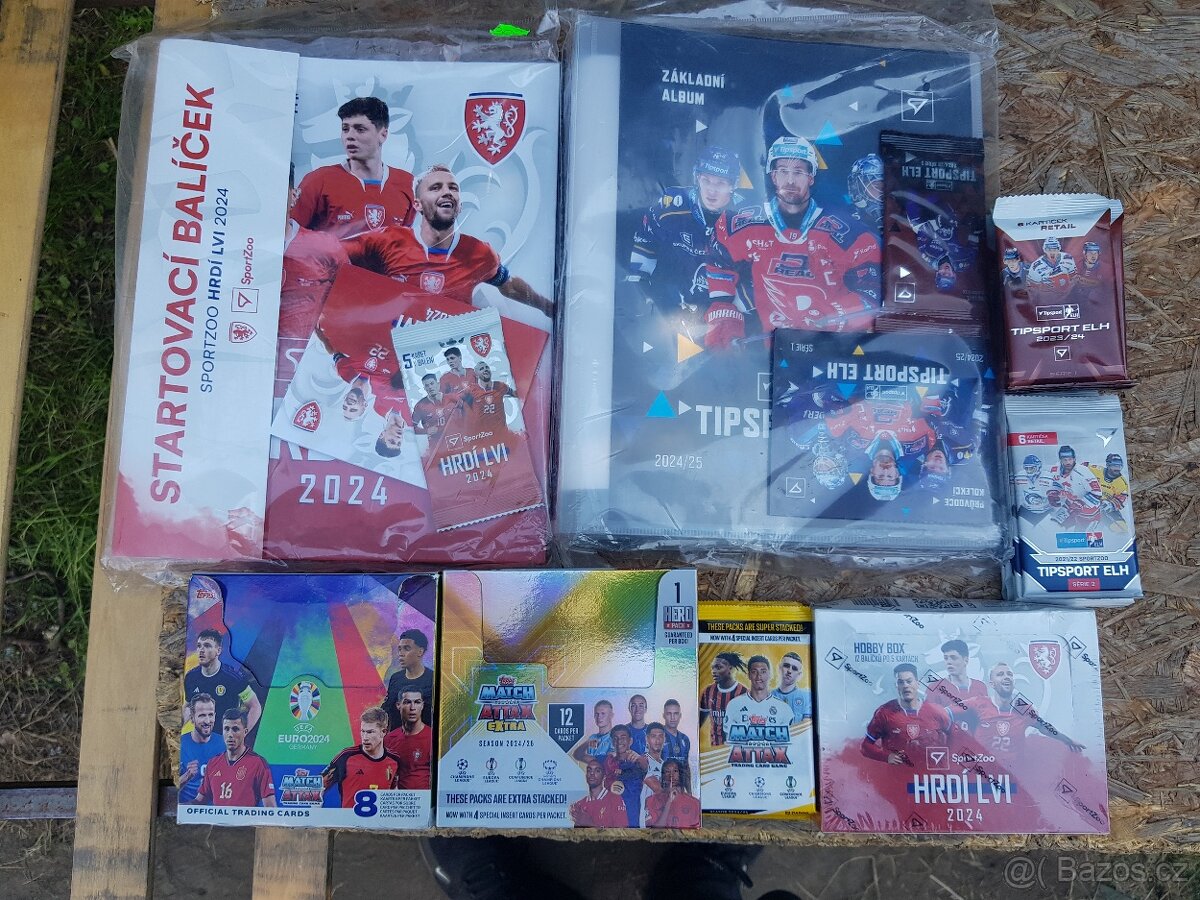 Karty,boxy,albumy od sportzoo a topps fotbal i hokej