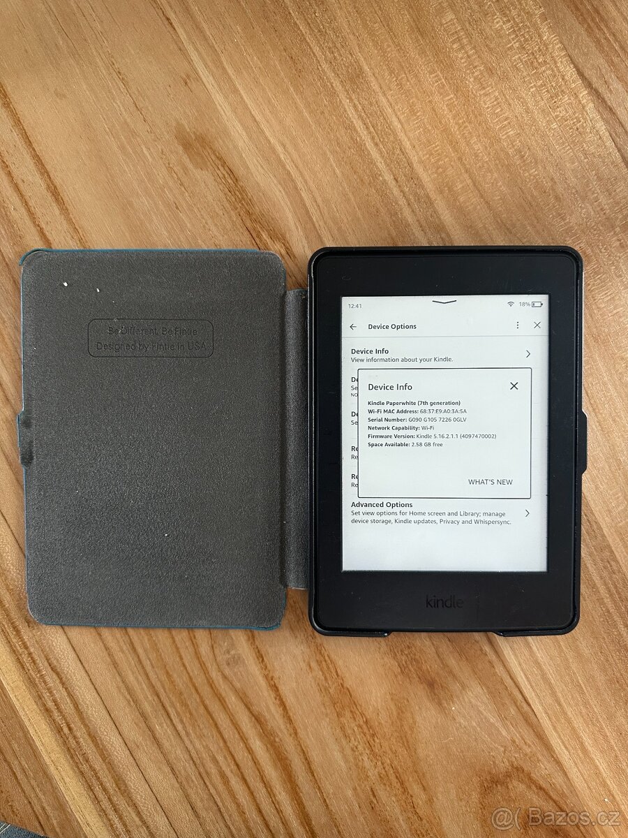 Amazon Kindle Paperwhite 7. gen čtečka knih 4GB + obal 3