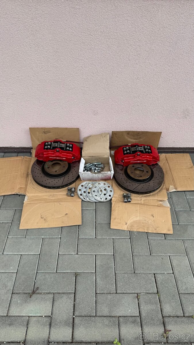 Porsche brzdiče 18z 5x112 6pístek červená