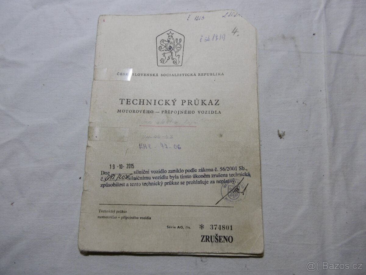 škoda 1203 původní TP
