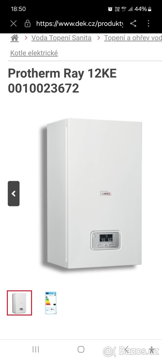 Prodej nového elektrokotel +termostat