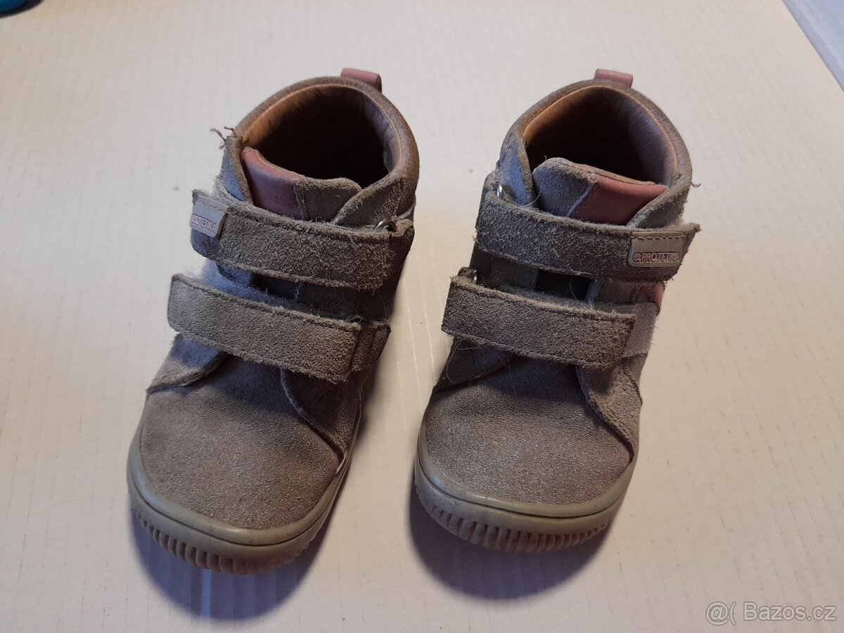 Dětské kožené kotníčkové celoroční boty Protetica barefoot
