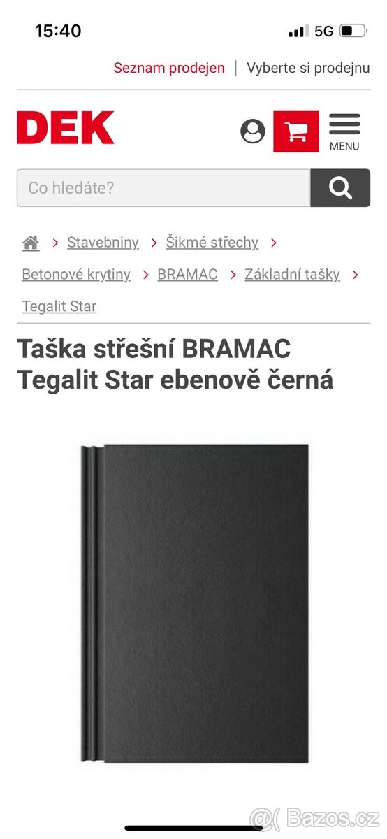400ks střešní taška Bramac Tagelit Star černá