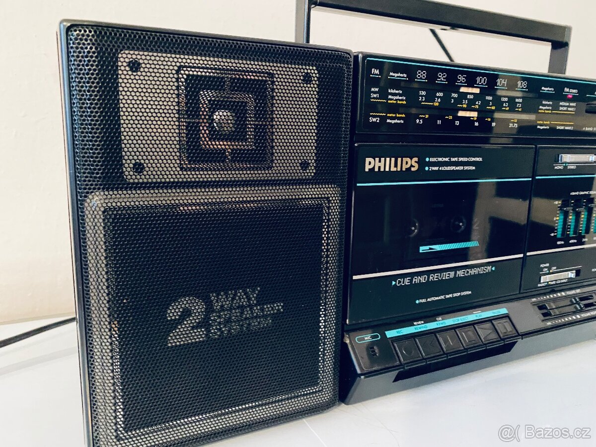 Radiomagnetofon Philips D -8483, rok 1987