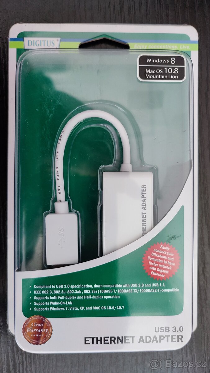 Digitus USB 3.0 adaptér na Gigabit Ethernet