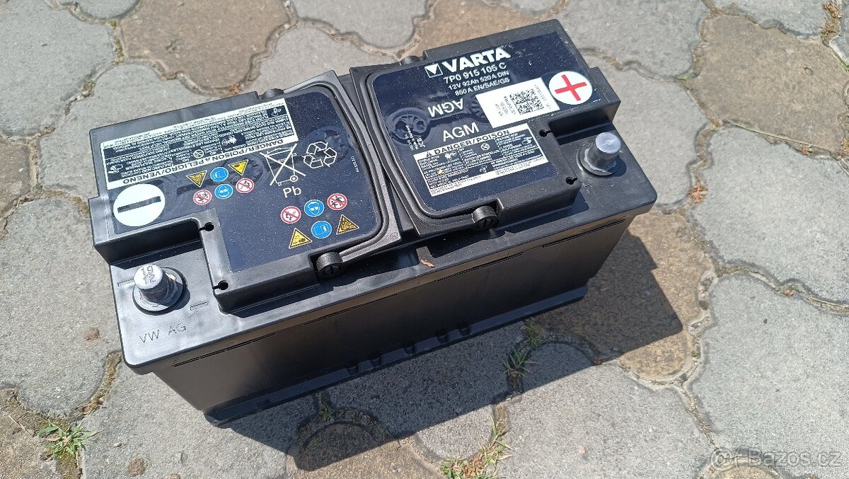 Autobaterie Varta 92Ah AGM