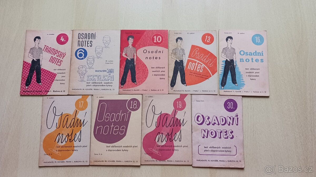 Staré zpevniky Osadní/Trampsky notes
