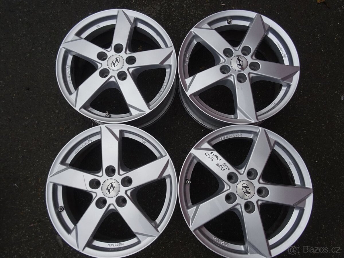 Alu disky Hyundai, 16", 5x114.3 , ET 50, šířka 6,5J