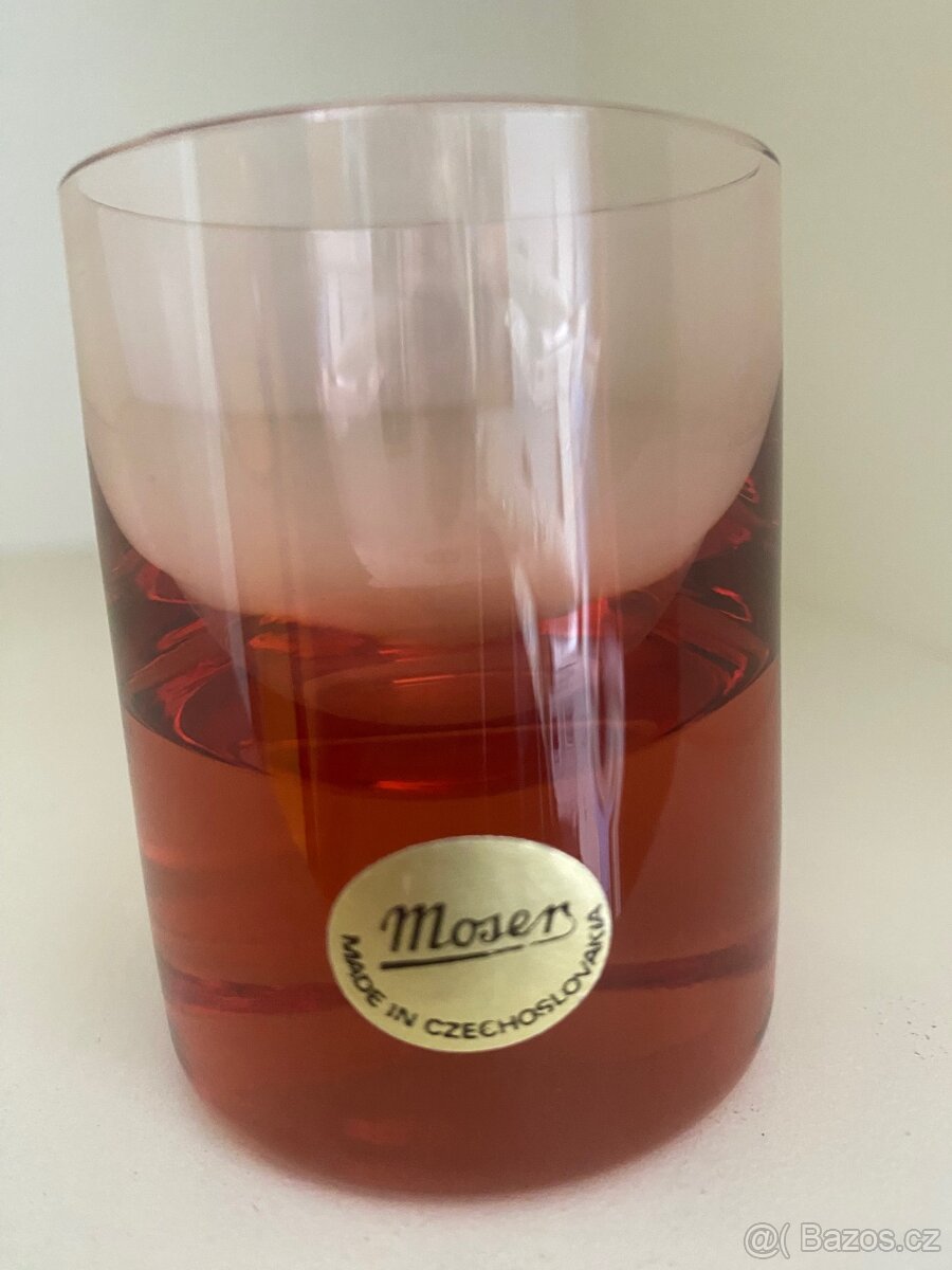 6 x SKLENIČKA - PANÁK zn. MOSER-TOP STAV